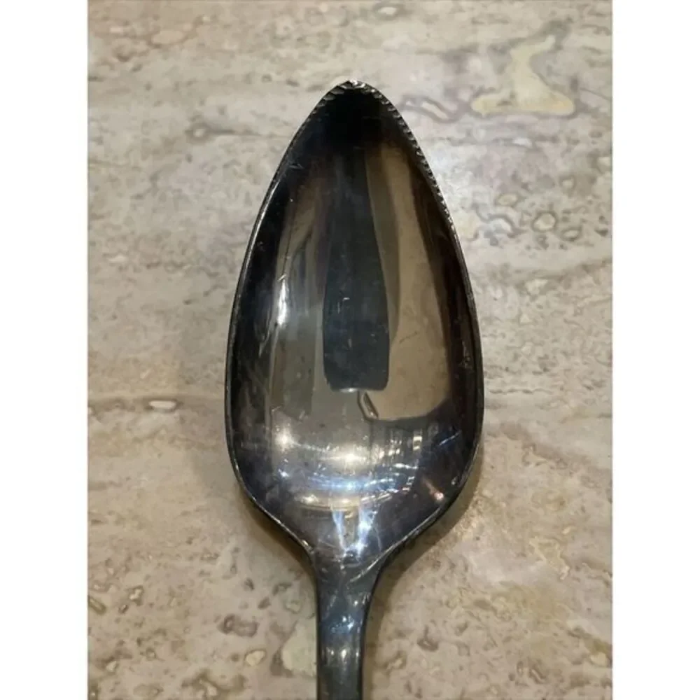 Shefield England EPNS silver Teethed‎ spoons 5.5